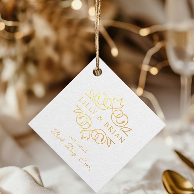 Royal, elegant, "Best-Day-Ever" Hochzeit Geschenkanhänger (Von Creator hochgeladen)