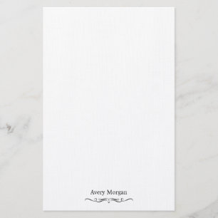 Royal Elegant Luxury Classic Black Personalisiert Briefpapier