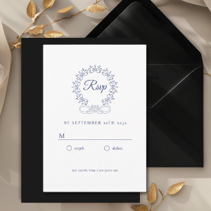 Royal, Elegant, Wedding RSVP Begleitkarte