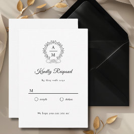 Royal, Elegant, Wedding RSVP Begleitkarte