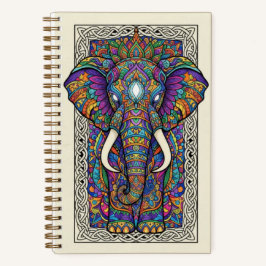 Royal Elephant Mandala Zen tangle Journal Notizbuch