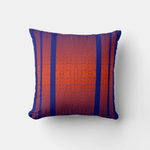 Royal Ember – Tiefblau und verbranntes Orange Orna Kissen