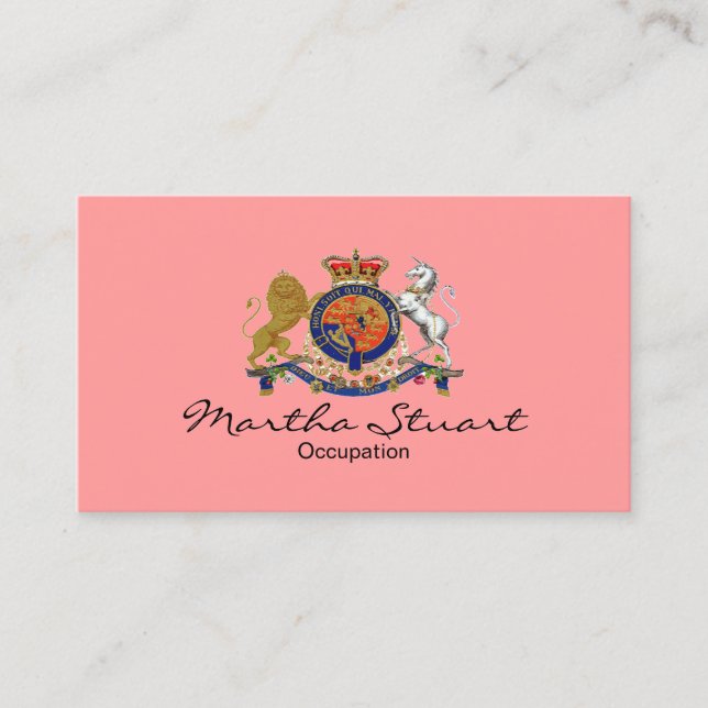 Royal Emblem ~ Business Card / Unisex Visitenkarte (Vorderseite)