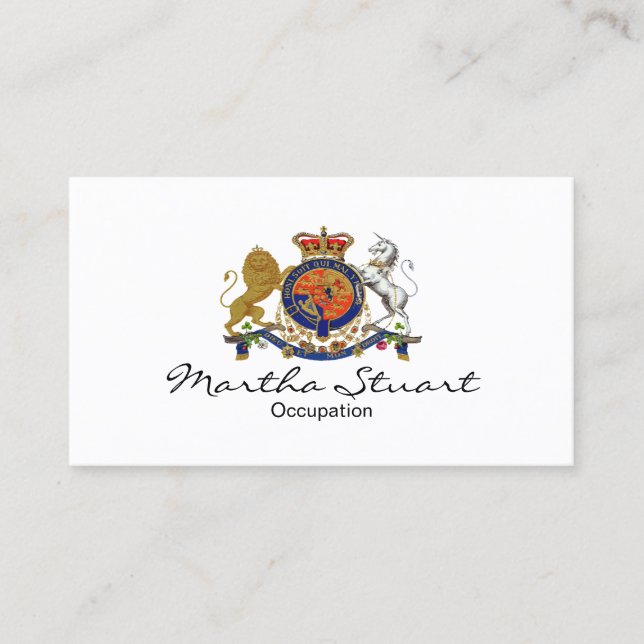 Royal Emblem ~ Business Card / Unisex Visitenkarte (Vorderseite)