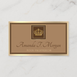 Royal Event Hochzeit Golden Crown Gerahmt Brown VI Visitenkarte