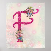 Royal F Pink Initial