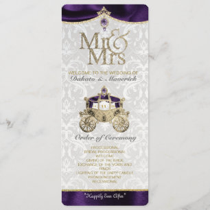 Royal Fairytale Wedding Program Einladung