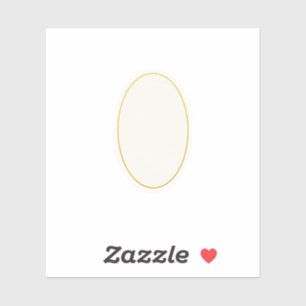 Royal Fine Line Gold Oval Hochzeitsvorlage Aufkleb Aufkleber