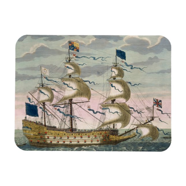 Royal (Flaggschiff) der englischen Flotte, die die Magnet (Horizontal)