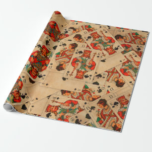 Royal Flash - Vintage Playing cards Geschenkpapier