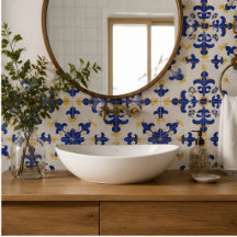 Royal Fleur Bold Blue and Gold Botanical 