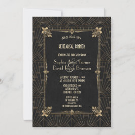 Royal Fleur-de-Lis Art Déco 1920 Probe Dinner Einladung