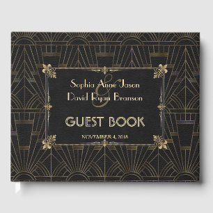 Royal Fleur-de-Lis Art Déco der 20er Jahre Gästebuch