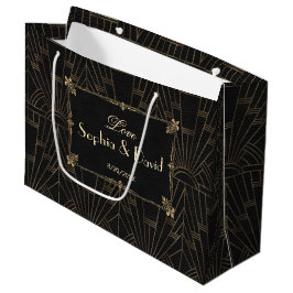 Royal Fleur-de-Lis Art Déco der 20er Jahre Große Geschenktüte