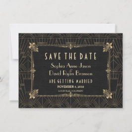 Royal Fleur-de-Lis Art Déco der 20er Jahre Save th Save The Date