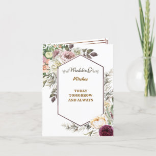 Royal Floral Wedding Greetings Wishing Congrates Dankeskarte