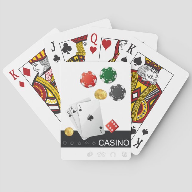 Royal Flush Classic Spielkarten Weiß Hintergrund (Rückseite)