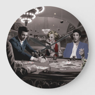 Royal Flush Große Wanduhr