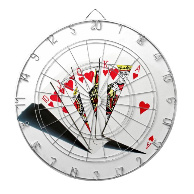 Royal Flush Hearts Dartscheibe (vorne)