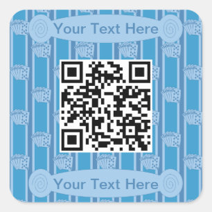 Royal Flush QR-Code: Spaß und Prunk Quadratischer Aufkleber