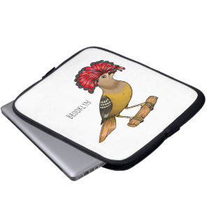 Royal Flycatcher Cartoon Illustration Laptopschutzhülle