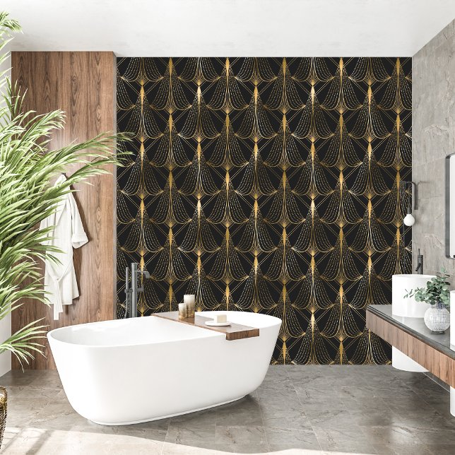 Royal French Black and Golden Sparkle Tapete (Royal French black and golden Sparkle Wallpaper)