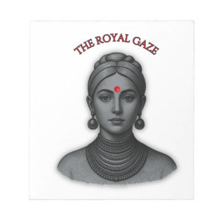 Royal Gaze Indian Queen Minimalist Bold Lin Notizblock