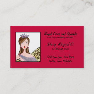 "Royal+Gems & Sparkle" Queen Business Cards Visitenkarte