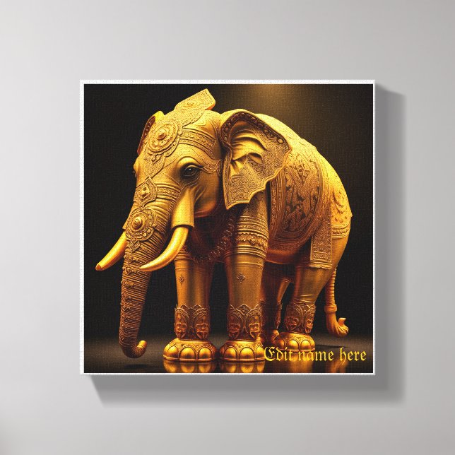 Royal Gilded Elephant Leinwanddruck (Vorderseite)