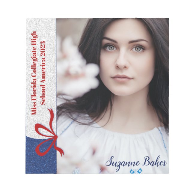 Royal Glitzer - Benutzerdefinierter Seitenaufdruck Notizblock (Vorderseite)