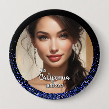 Royal Glitzer Glitz Pageant Foto Button Button