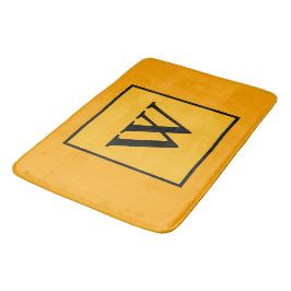 Royal Gold Black Monogram Geometric Badematte