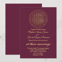 Royal Gold Blume of Life Sacred Geometry Wedding