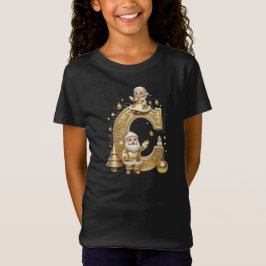 Royal Gold C Luxury Santa Girls Jersey Tee