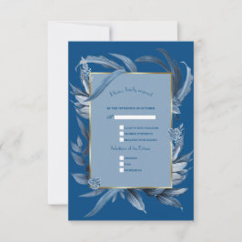 Royal Gold Fleur-de-lis Great Gatsby Wedding RSVP Karte