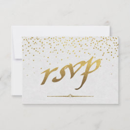 Royal Gold Foil Wedding Custom UAWG RSVP Karte