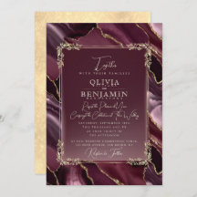 Royal Gold Frame Floorales & Agate Marble Wedding
