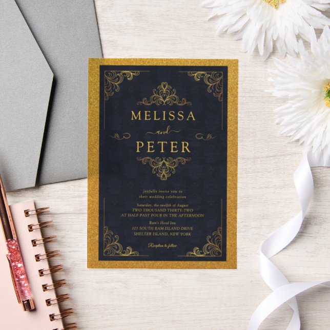 Royal Gold Glitzer Verziert Wedding (Hochzeit)