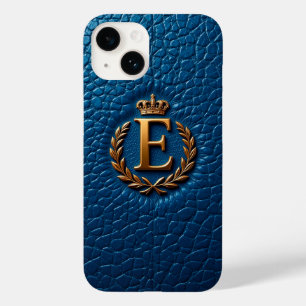 Royal Gold Krone Buchstabe E Monogramm Luxus Case-Mate iPhone 14 Hülle