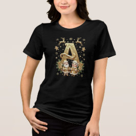 Royal Gold Letter A Luxury Women Relaxed Shirt