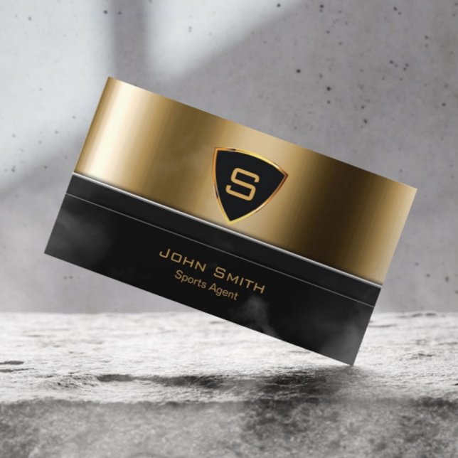 Royal Gold Shield Sports Agent Business Card Visitenkarte (Von Creator hochgeladen)