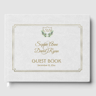 Royal Gold Wappen Grüne Hochzeit Gästebuch