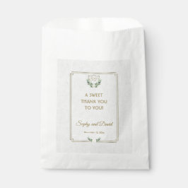 Royal Gold Wappen Lush Greenerity Wedding DANK Geschenktütchen