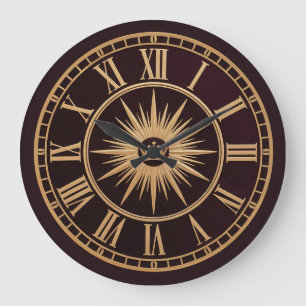 Royal Golden Crown Große Wanduhr