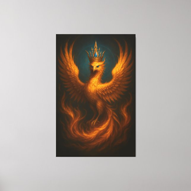Royal Golden Phoenix · Luxury Fine Art Canvas Prin Leinwanddruck (Vorderseite)