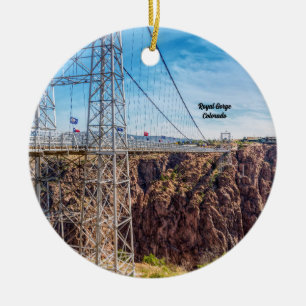 Royal Gorge Bridge Side View Circle Ornament