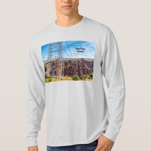 Royal Gorge Bridge Side View Men's Long Sleeve T-Shirt (Vorderseite)