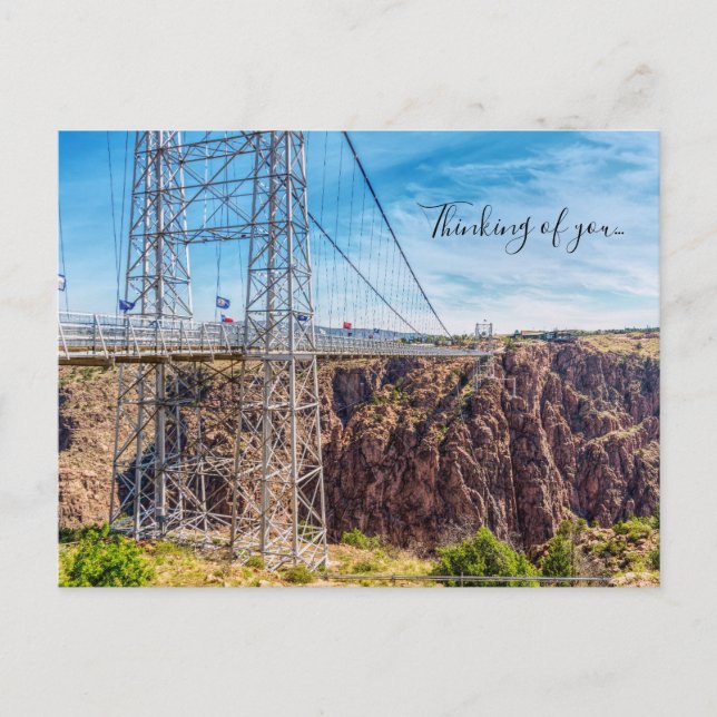 Royal Gorge Bridge Side View Postkarte (Vorderseite)