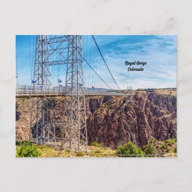 Royal Gorge Bridge Side View Postkarte (Vorderseite)