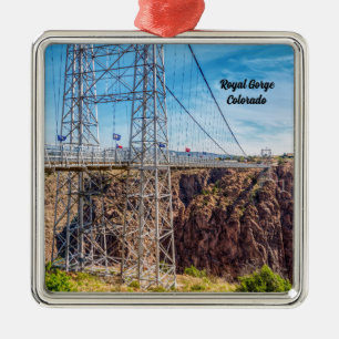 Royal Gorge Bridge Side View Premium Ornament Aus Metall
